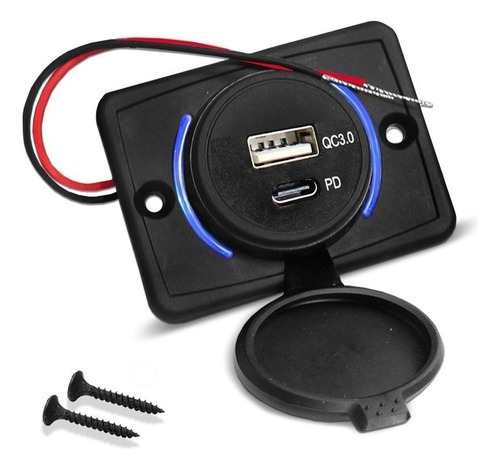 50 Carregador De Celular Para Carro 1 Usb + 1 Tipo C