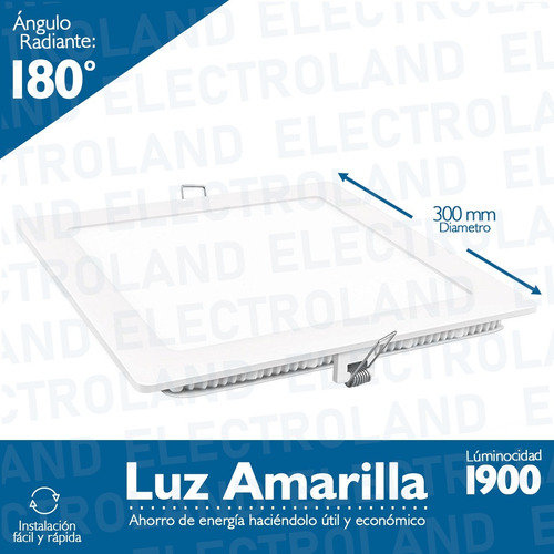 Imagen 4 de 10 de Panel Plafon Led Spot Cuadrado 24w Embutir Iluminacion Led