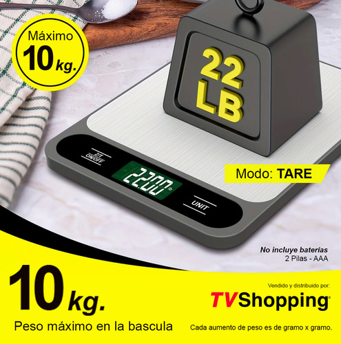 Báscula De Cocina Tvshopping Digital De Alta Precisión