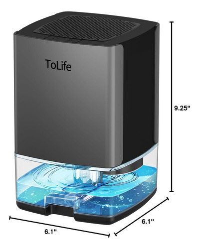 Deshumidificador Tolife Para Hogar Tanque De Agua De 800ml