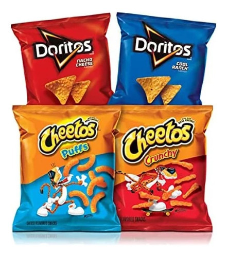 Paquete Con 18 Bolsas Variedad Doritos Y Cheetos Americanos