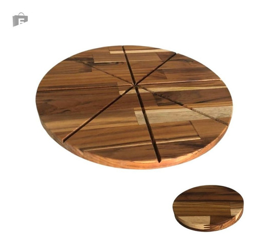 Imagem 5 de 6 de Tabua Pizza Forno A Lenha Pizzada 8 Divisões 40cm + Brinde