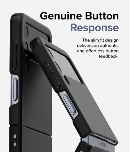 Funda Para Samsung Galaxy Z Flip 4 Ringke Slim Delgada Color Black ( Negro)