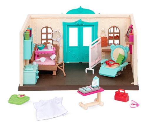 Imagen 4 de 4 de Lil Woodzeez Hospital Con Accesorios Clinica De Pacientes Ed