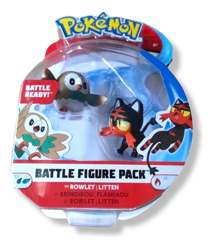 Pokemon Battle Figure Rowlet Litten C/detalles