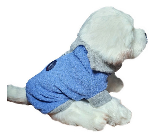 Casaco Roupa Cachorro Gato Pequeno A Médio Inverno Frio 1 Un Cor Azul 02