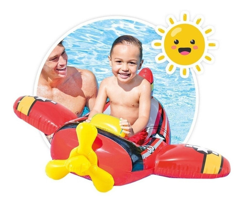 Inflable Piscina Avión Agua Intex 3-6 Años  117x117cm Cuota