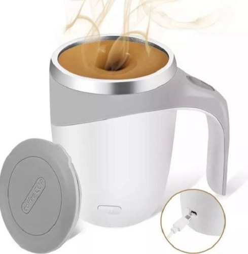 Taza Termica Batidora De Cafe 380ml Usb Recargable Portatil