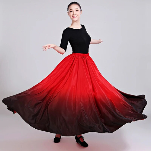 Disfraz De Baile De Performance Con Falda Flamenca Para Muje