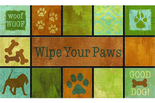 Apache Mills Masterpiece Woof Woof Door Mat, 18 Pulgadas Por