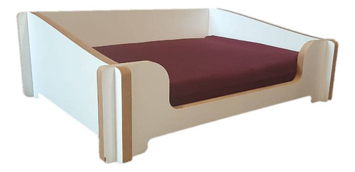 Cama Para Mascotas Perros Y Gatos Mundo Cucha De Madera Con Colchon 45 X 35 Cm