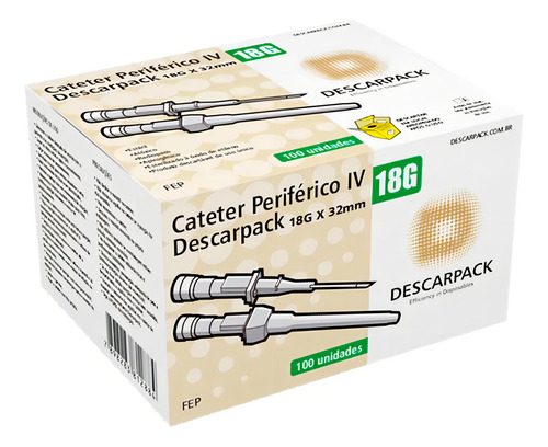 Catéter piercing 18 G Box C/100 Descarpack