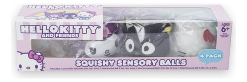 Hello Kitty 4 Squishy Antiestres Caja Con 4 Personajes Color Blanco