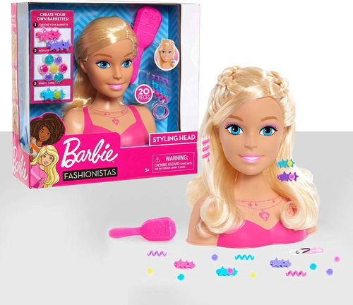Barbie Fashionista Cabeza Peinar 20 Pcs Original Nuevo