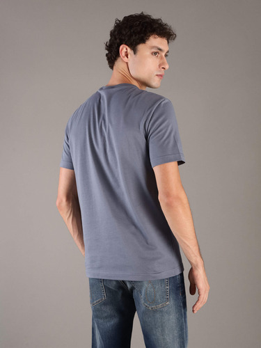 Playera Azul De Algodón Cuello Redondo Calvin Klein Hombre