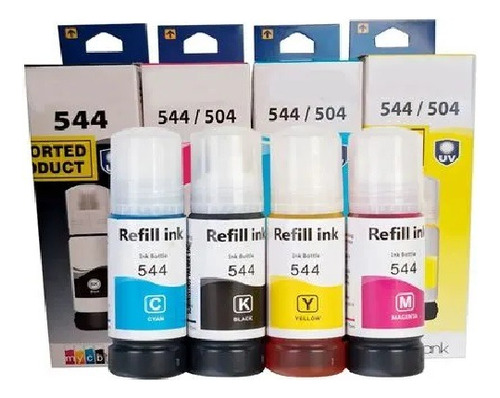 Tinta Compatible Para Epson L3250  Pack De 4 Colores 
