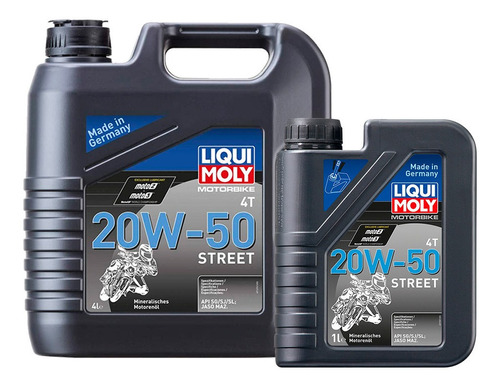 Aceite Para Moto 4 Tiempos 20w50 Mineral Liqui Moly 5lt