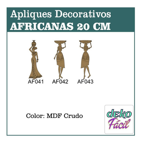 Imagen 4 de 6 de Pack X 10 Africanas Aplique 20 Cm De Fibrofacil A Elección.