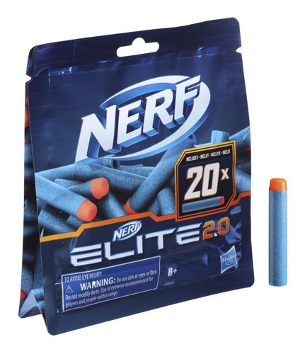 Dardos Nerf Pack X 20 Unidades Elite 2.0 F0040 Hasbro