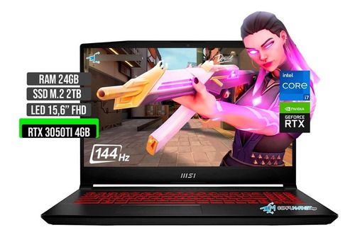 Msi Katana Intel Core I7 12650h Ssd 2tb Ram 24gb Rtx 3050ti