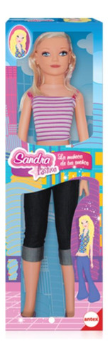 Muñeca Antex Sandra Fashion 1 Metro Con Ropa A La Moda