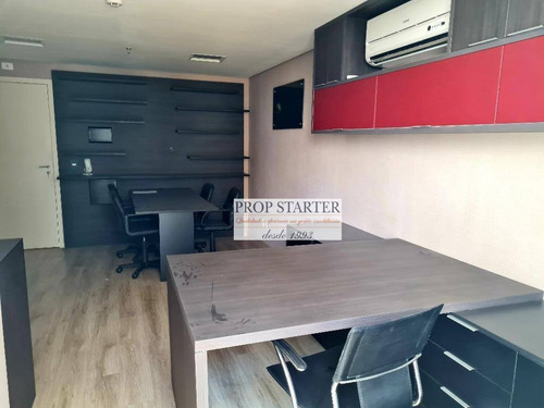 Imagem 1 de 14 de Escritório Mobiliado Para Alugar, 27 M² Por R$ 1.700/mês - Paraíso - Prop Starter Adm. Imóveis - Cj0066