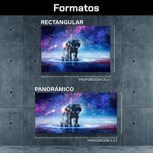Cuadro Decorativo Espacio Canvas Astronauta Sobre Estrellas
