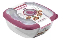 Comprar Hermeticos Contenedores Cuadrados X 3 Linea Flor San Remo Color Purpura