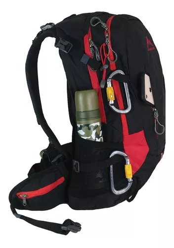 Mochilas tácticas al aire libre de 30 litros, mochila militar impermeable  grande para camping, senderismo, senderismo, bolsas de hombro, Rojo -