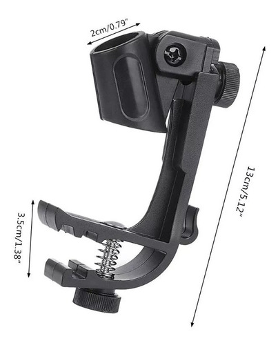 Imagen 3 de 7 de Soporte O Abrazadera Ajustable Para Micrófono De Tambor