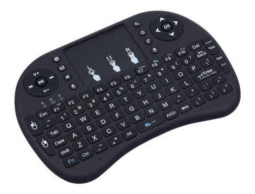 Mini Teclado Usb  Touchpad Smart Tv Pc Ps3 Sem Fio Com Luz 