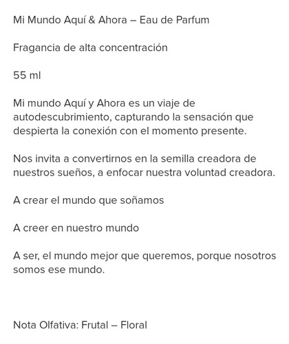 Perfume Mujer Gigot Mi Mundo Aquí Y Ahora Oferta Original