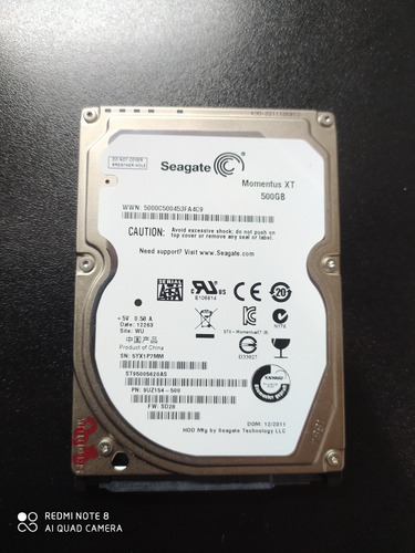 Hd 2,5 500gb Seagate Xt
