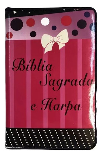 Bíblia E Harpa Rc, Letra Hiper Gigante C/ Zíper - Edição De Promessas - Laço Pink - King's Cross
