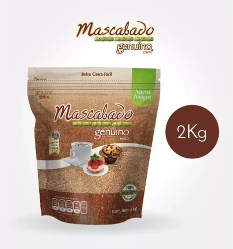 Azucar Mascabado Genuino 2 Kg (2 Pack) Alta Pureza Morena