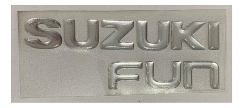 Emblema Insignea P/ Suzuki Fun Gris Claro Original Gm