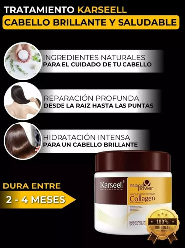Mascara Karseell Maca Power + Shampoo Keratina La Puissance