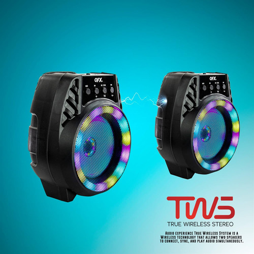 Qfx Bt-64 Tws Altavoz Portátil Recargable Por Bluetooth C...