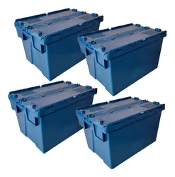 Comprar Caixa Plastica Industrial Organizadora Tampa Fixa 65 L 4unid no Mercado Livre