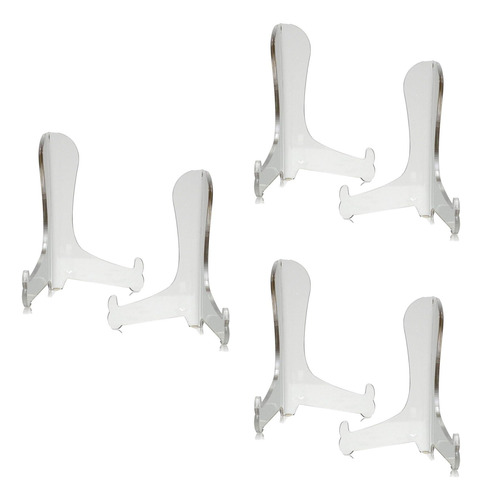Acrílico 4 Caballetes Clear Conjunto De 6 Pantallas De Mesas