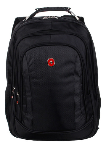 Mochila Para Notebook Executiva Swissland Sl04 Reforçada Aço Cor Preto