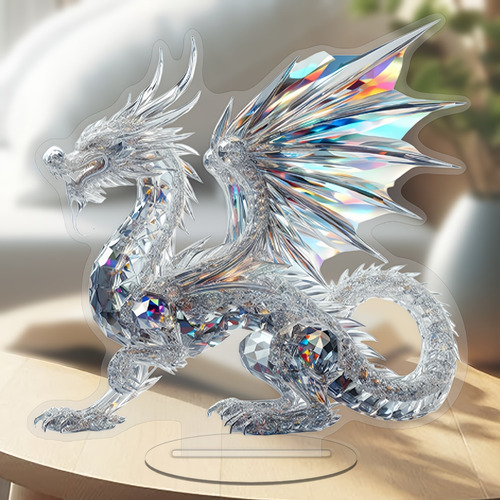 Dragón De Cristal Estilo Bohemio 2d Decoración Acrílica