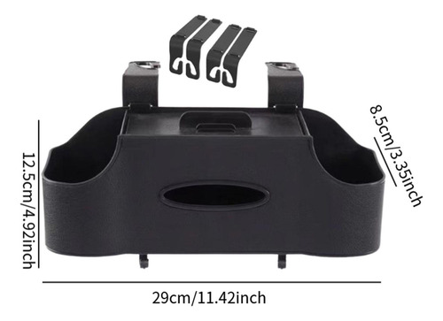 Tolderador De Tejido De La Cabeza Del Asiento Trasero Negro