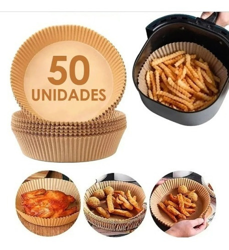 Imagem 5 de 5 de Forro De Papel Airfryer Tapete Forma Antiaderente