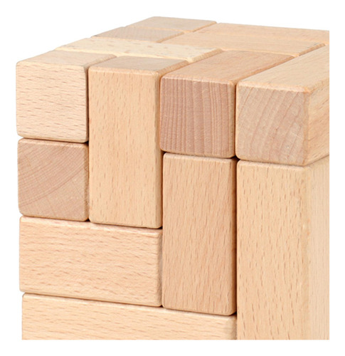 Puzzle Cube Building Blocks Alivio Del Color De Madera