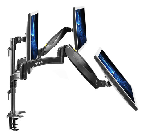 Soporte neumático triple para monitor Vivo para 3 pantallas AT
