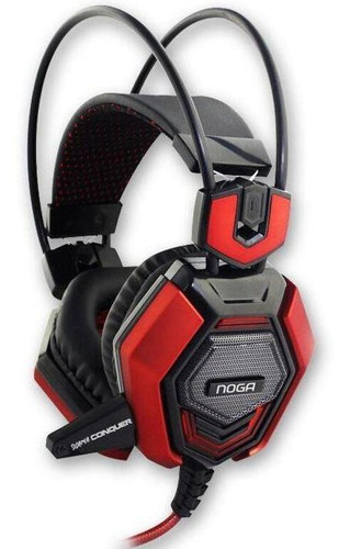 Imagen 2 de 5 de Auriculares Gamer Noga Stormer St-conquer Rojo Con Luz Led