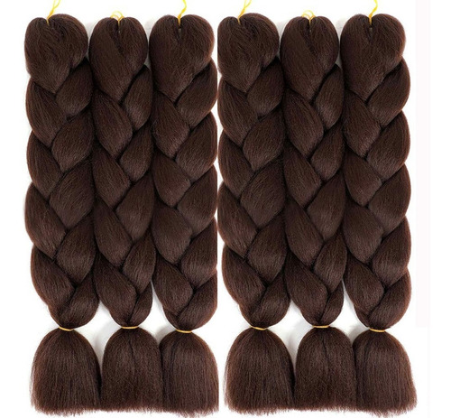 Extensiones Kanekalon De Trenzas Africanas, Paquete De 6 Pzs