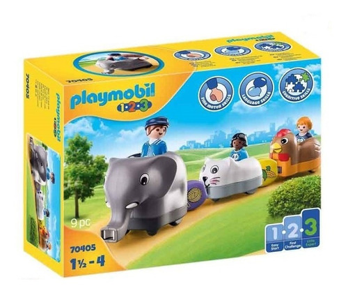 Playmobil 1 2 3 70405 Mi Tren De Animales 9 Pz