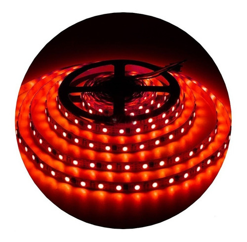 Tira Led 2835 Rollo 5 Metros Rojo 12v Exterior